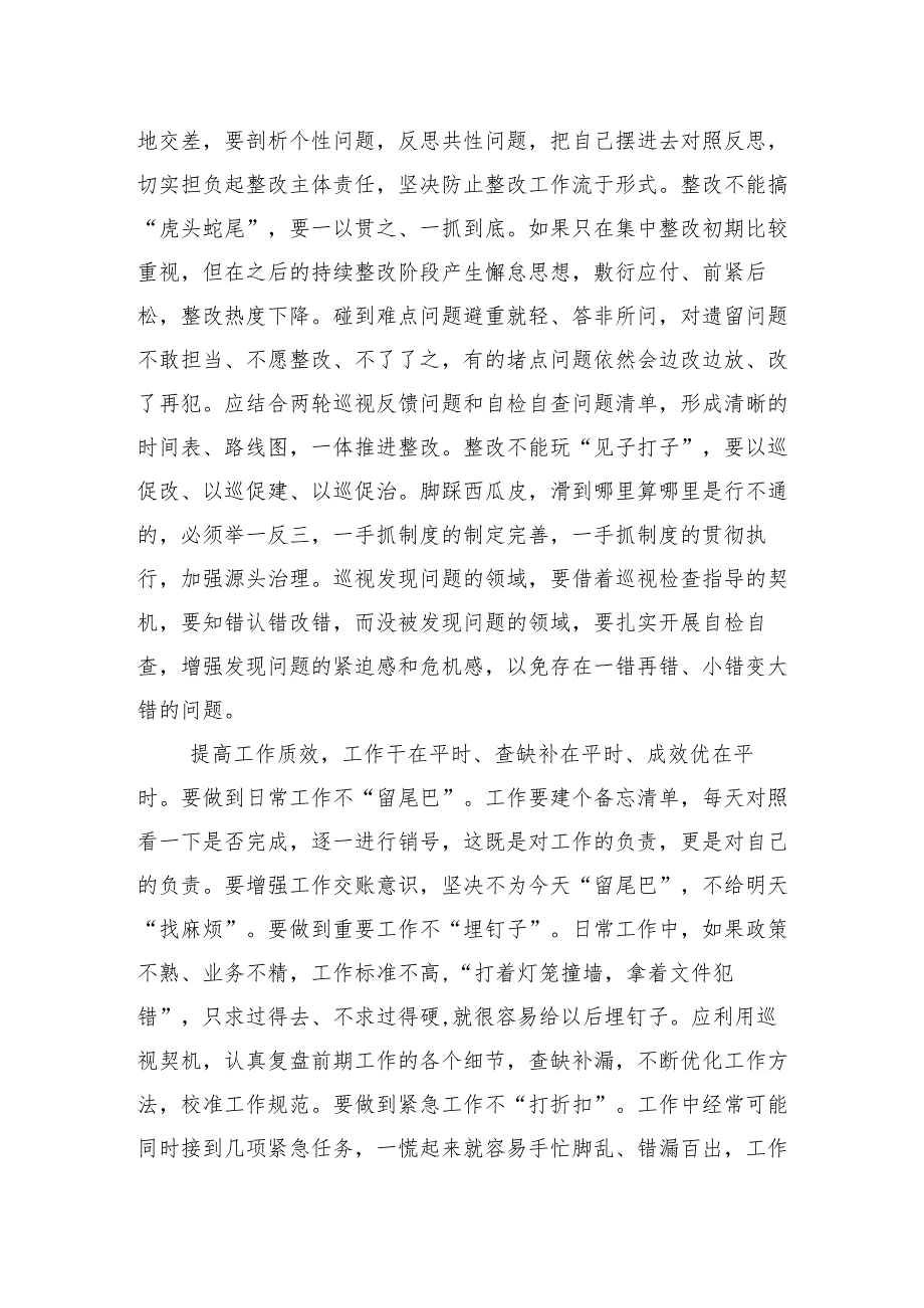 （十篇合集）巡视巡察总结会上的研讨发言提纲.docx_第3页