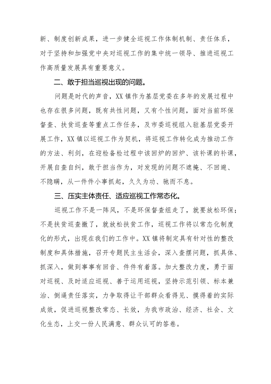 乡镇干部学习2024新修订《中国共产党巡视工作条例》心得体会7篇.docx_第2页