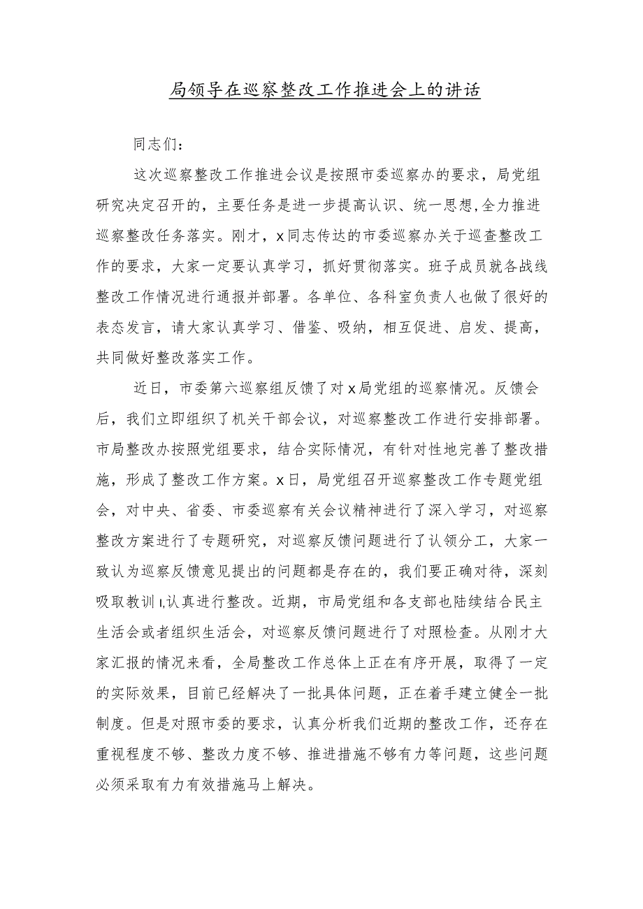 （十篇）2024年度有关在巡视整改动员部署会的研讨发言提纲.docx_第2页