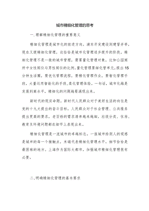 城市精细化管理的思考.docx