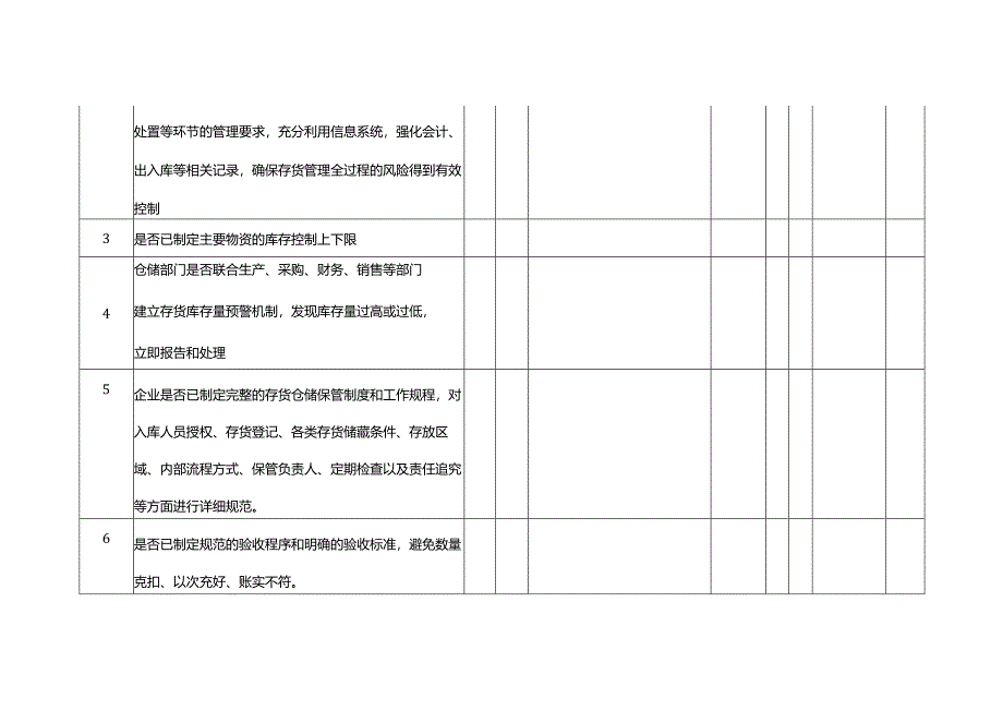 企业内部控制调研表-资产管理.docx_第3页