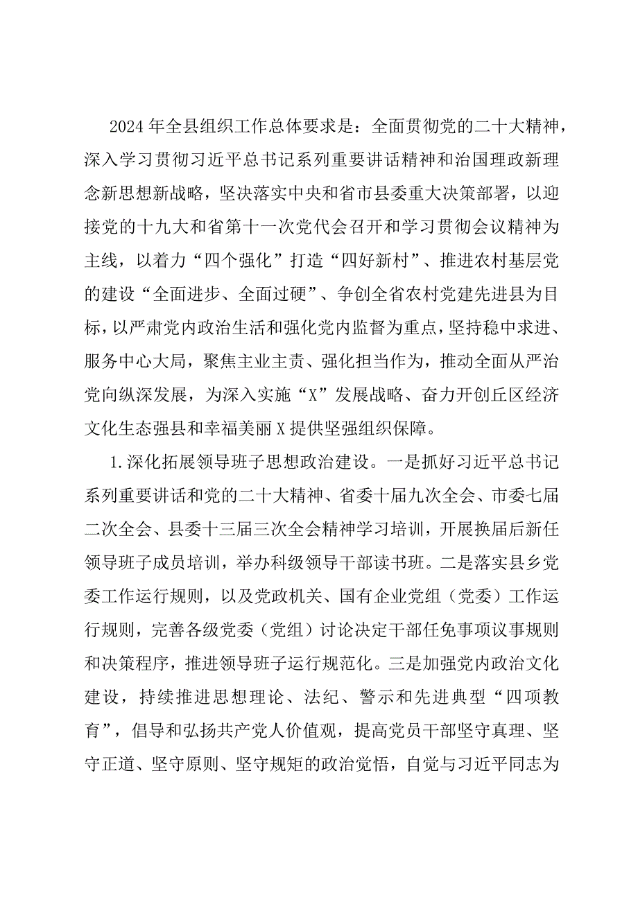 县2024年组织工作要点.docx_第1页