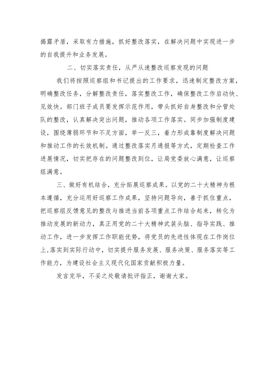 （十篇合集）2024年巡察工作座谈会上的交流发言提纲.docx_第3页