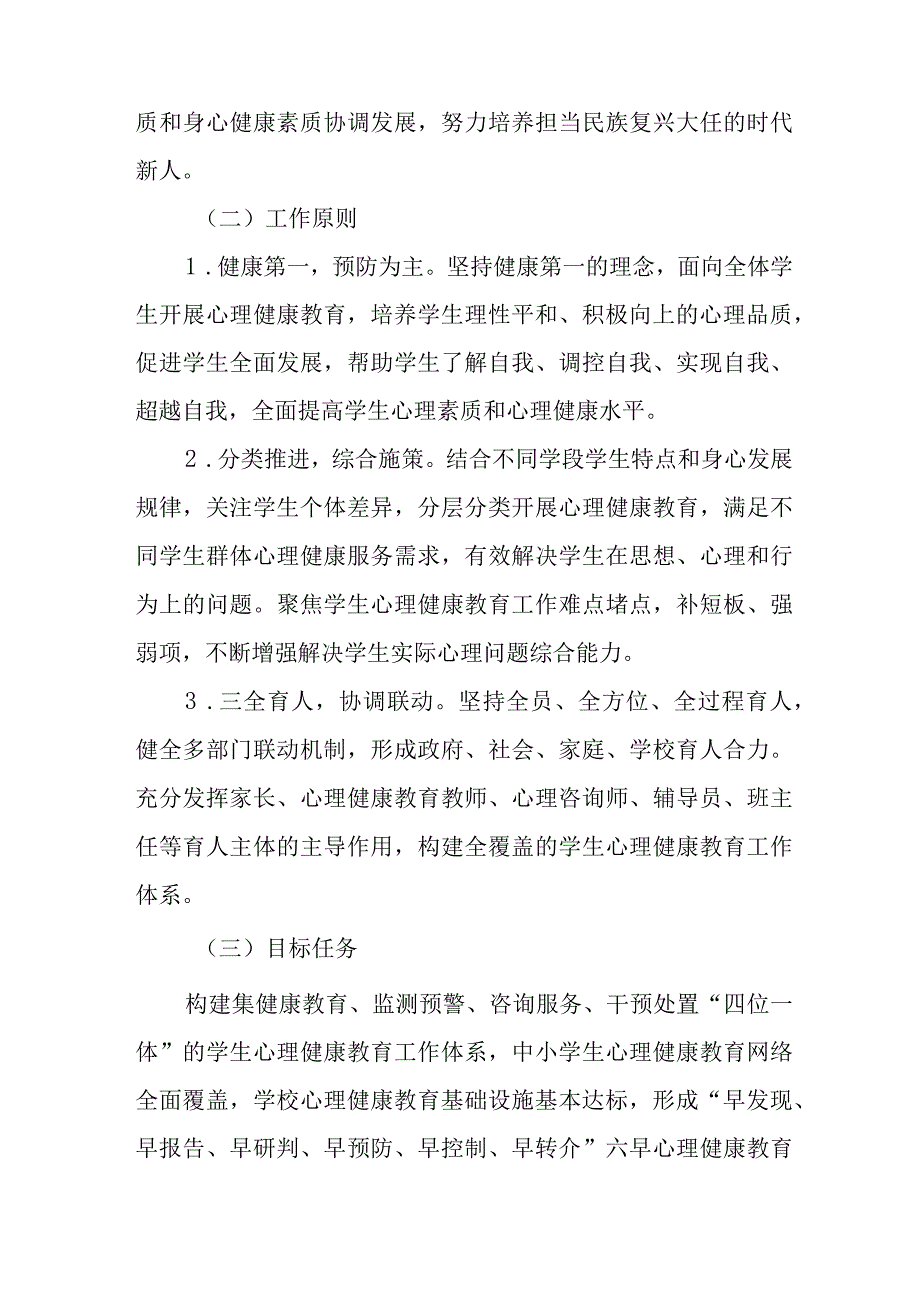 关于进一步加强和改进新时代学生心理健康教育工作方案.docx_第2页