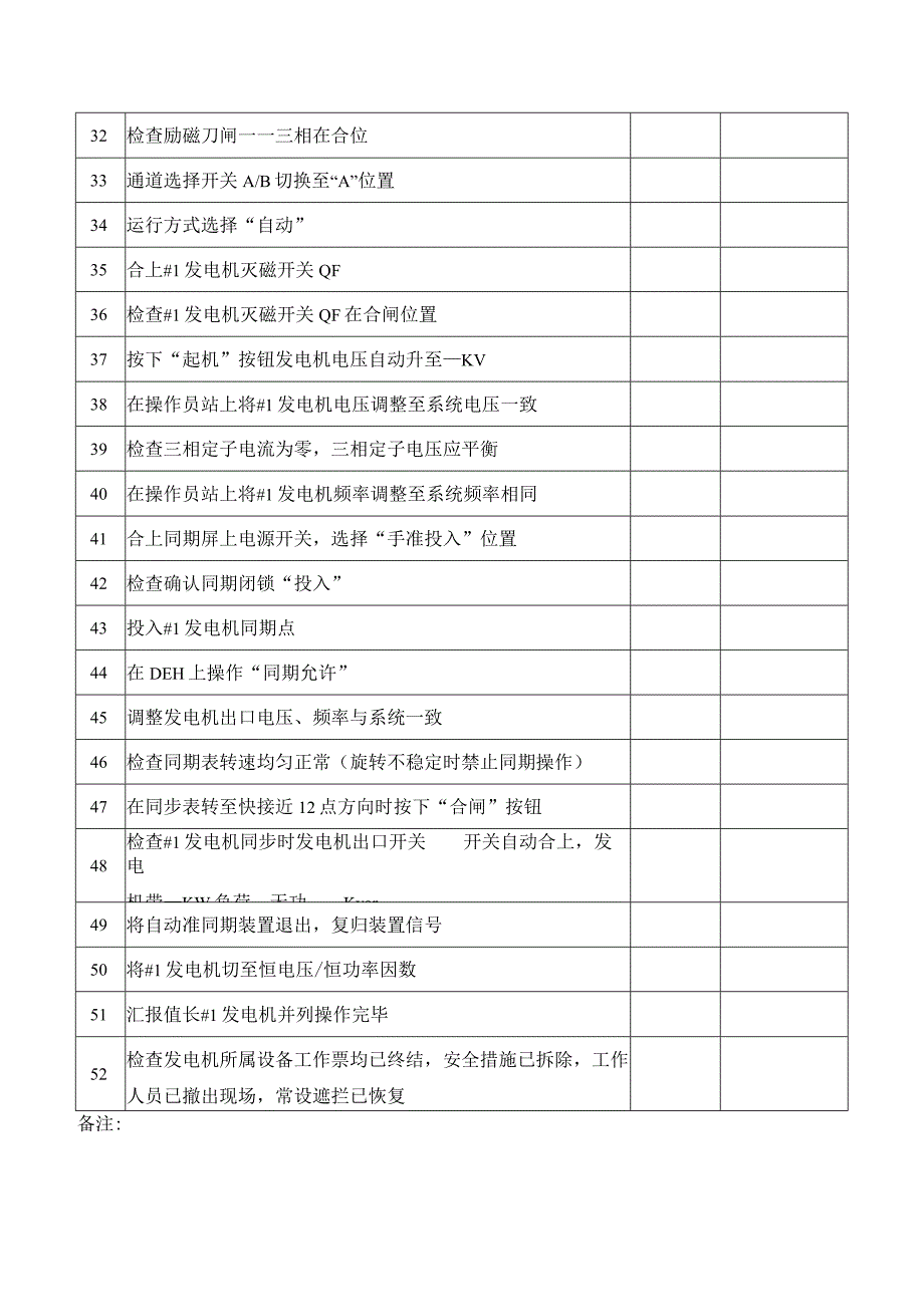 发电机（手动准同期）并列操作票.docx_第3页