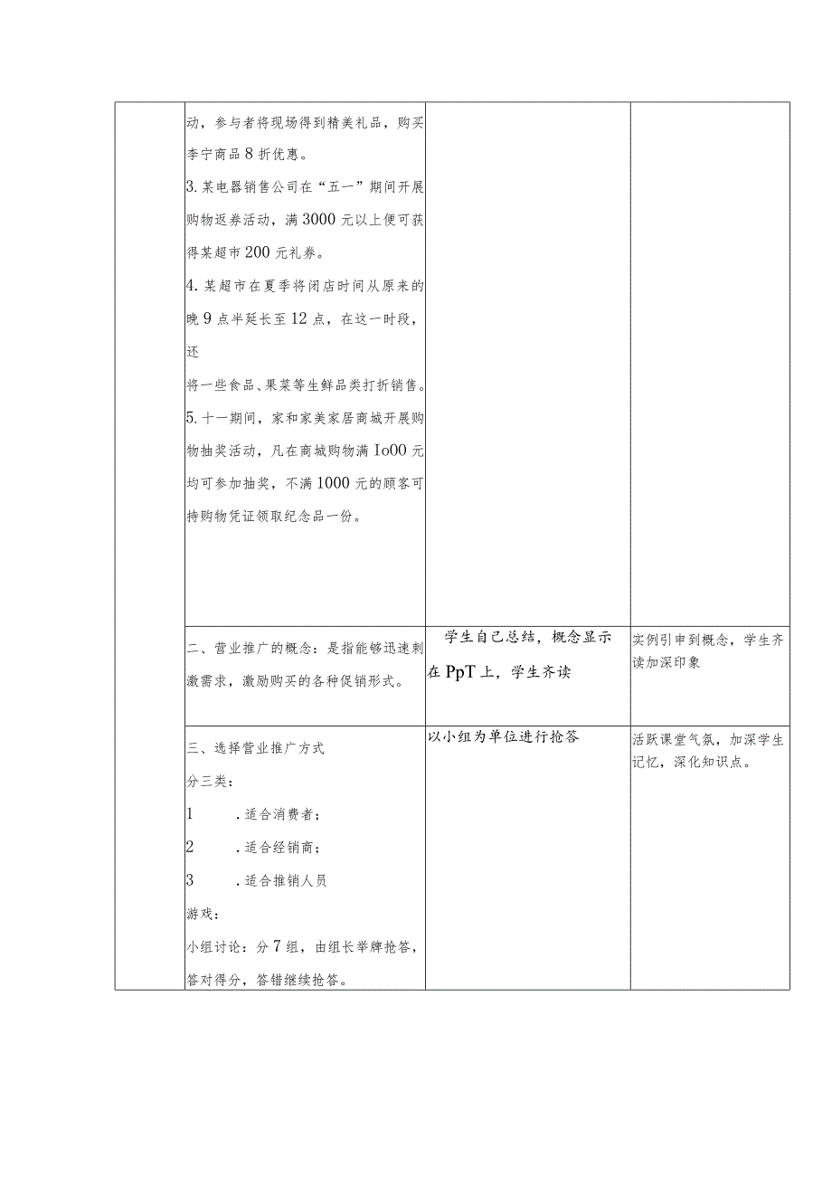 《促销策略之营业推广》教学设计.docx_第3页