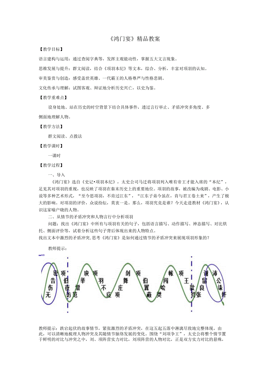 《鸿门宴》精品教案.docx_第1页