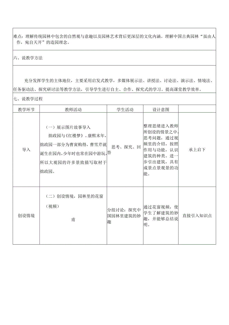 【教案】人作与天开——中国古典园林艺术+说课教案-人美版（2019）美术鉴赏.docx_第2页