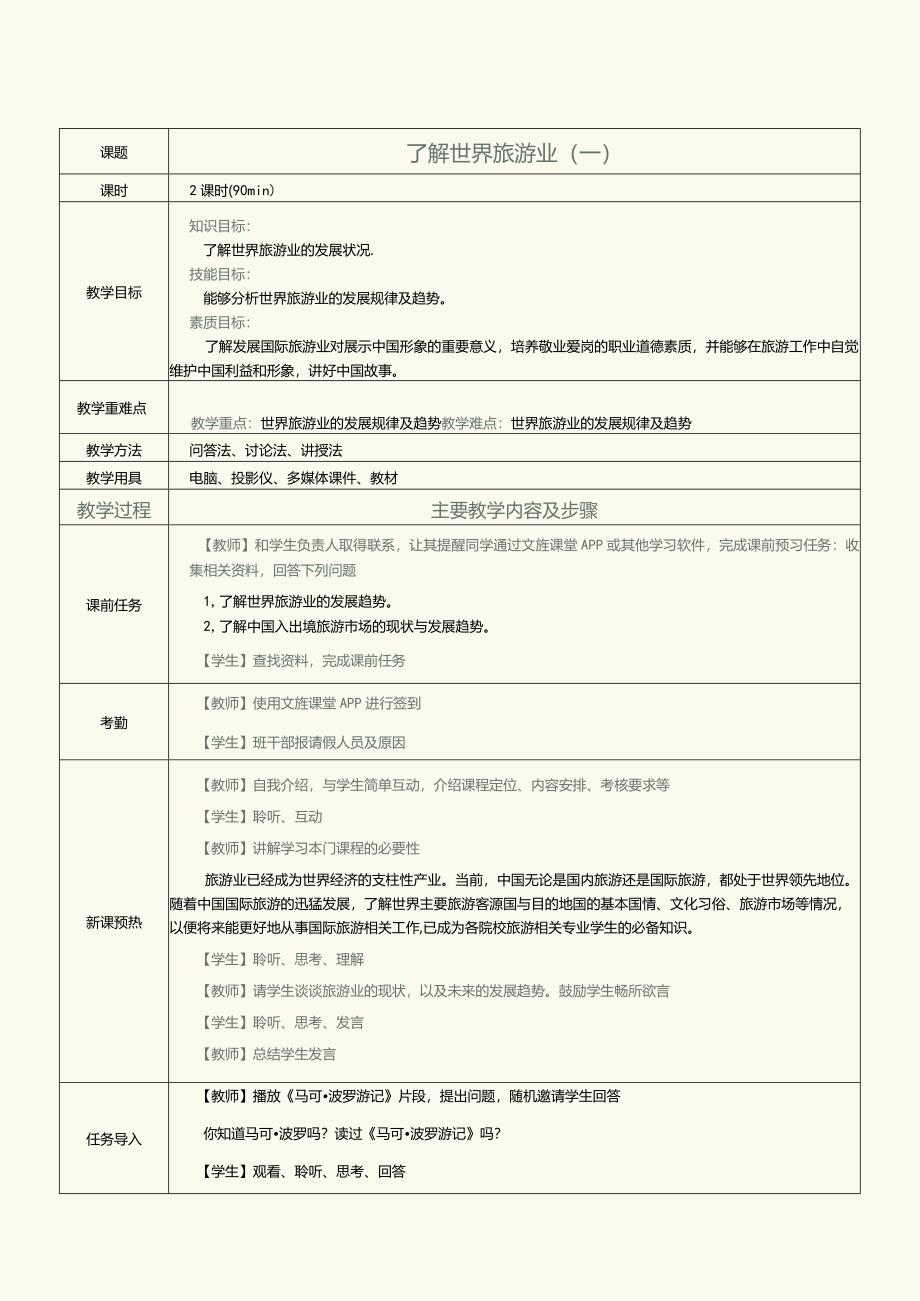 《旅游客源地与目的地概况》教案第1课了解世界旅游业（一）.docx_第3页