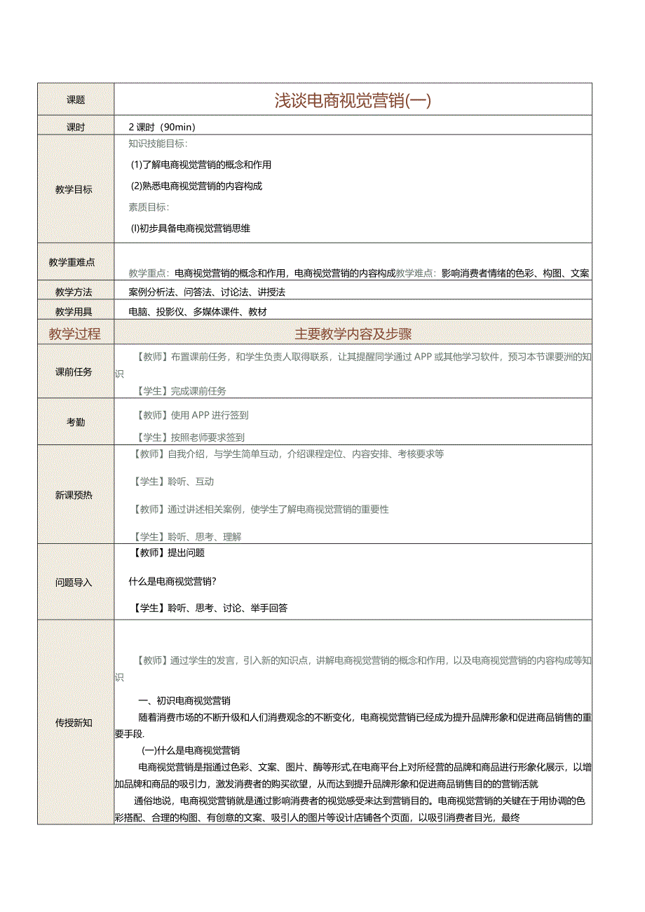 《电商视觉营销设计》教案第1课浅谈电商视觉营销（一）.docx_第2页