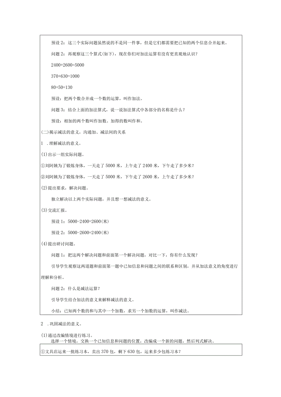 《加、减法的意义和各部分间的关系》教案.docx_第2页