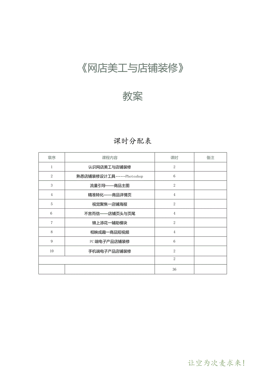 《网店美工与店铺装修》教案第1课认识网店美工与店铺装修.docx_第1页