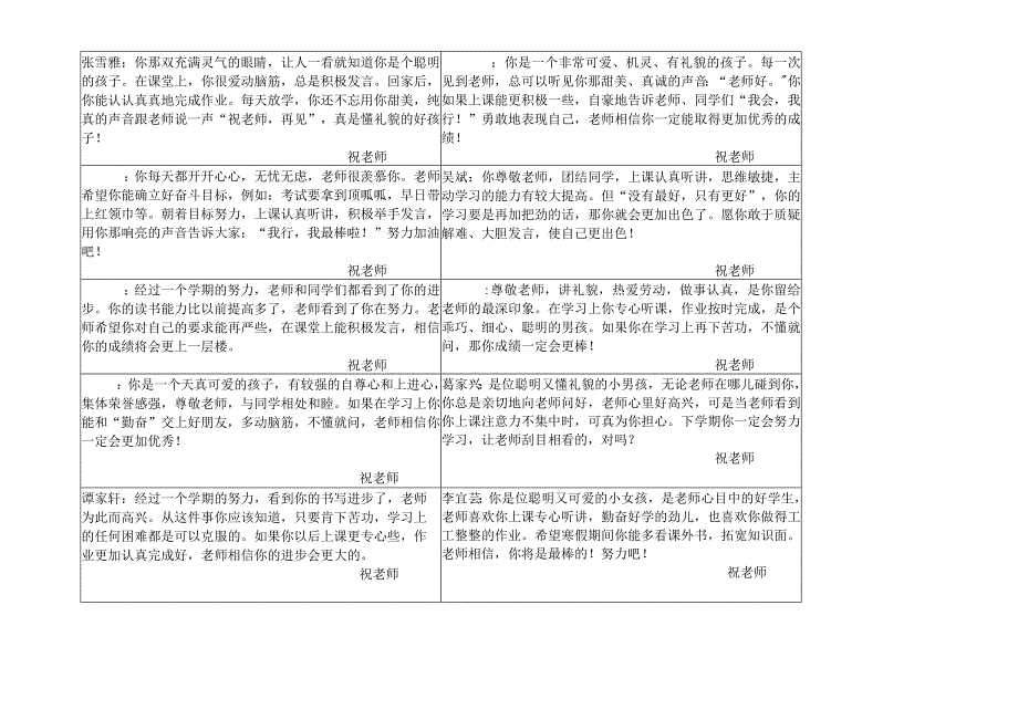 一年级学生评语.docx_第3页