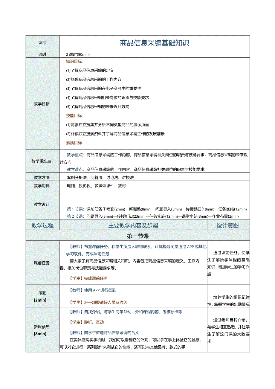 《商品信息采编》教案第1课商品信息采编基础知识.docx_第2页