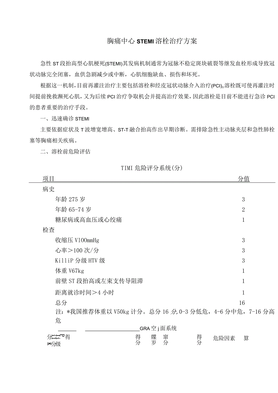 胸痛中心STEMI溶栓治疗方案.docx_第1页