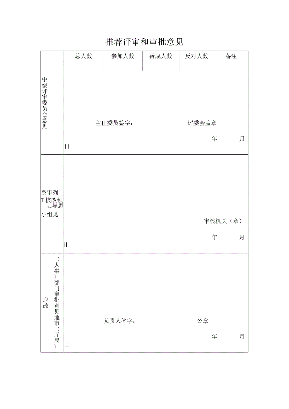 推荐评审和审批意见.docx_第1页