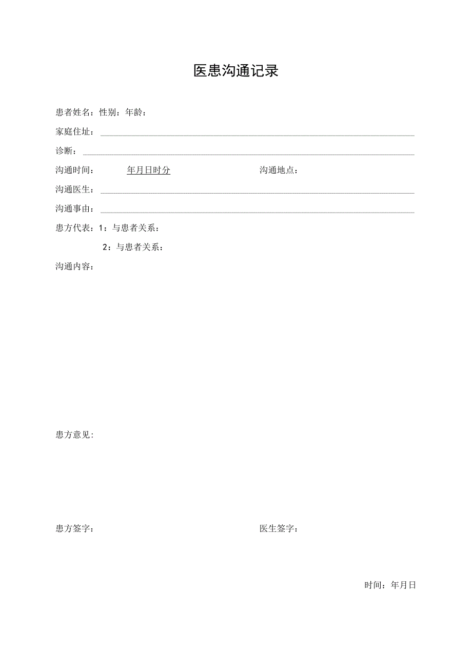 医患沟通记录.docx_第1页