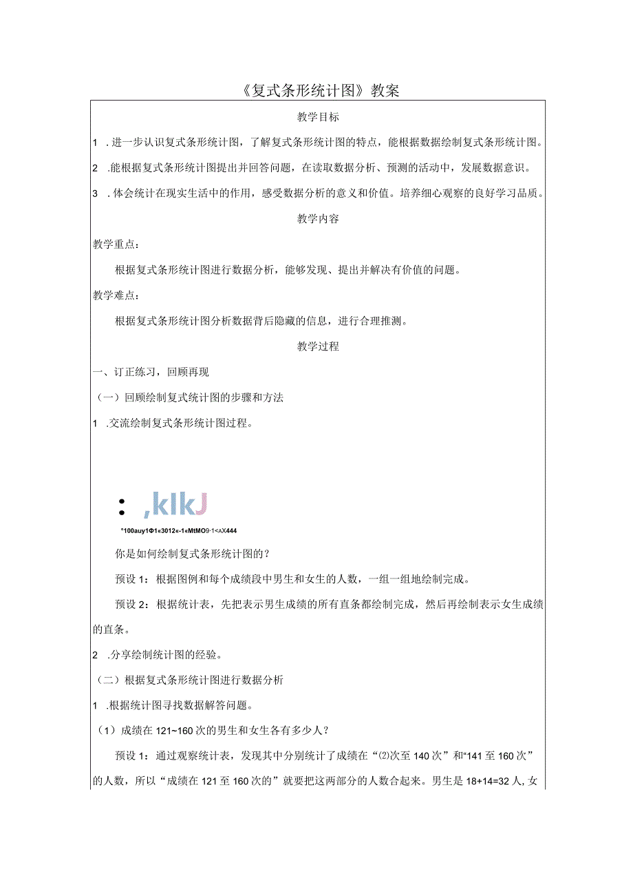 《复式条形统计图》教案.docx_第1页