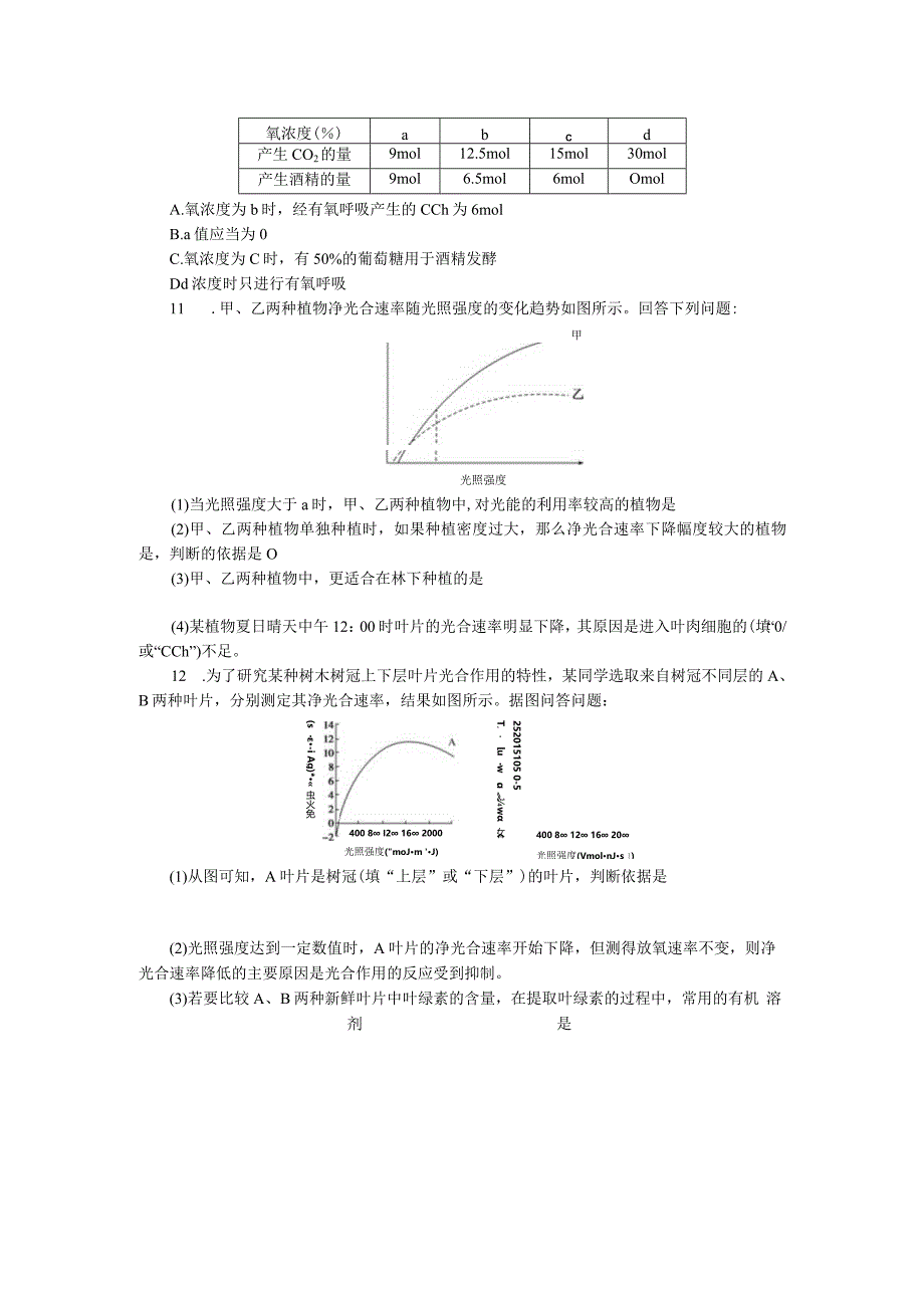 专练30细胞的能量供应和利用综合练.docx_第3页