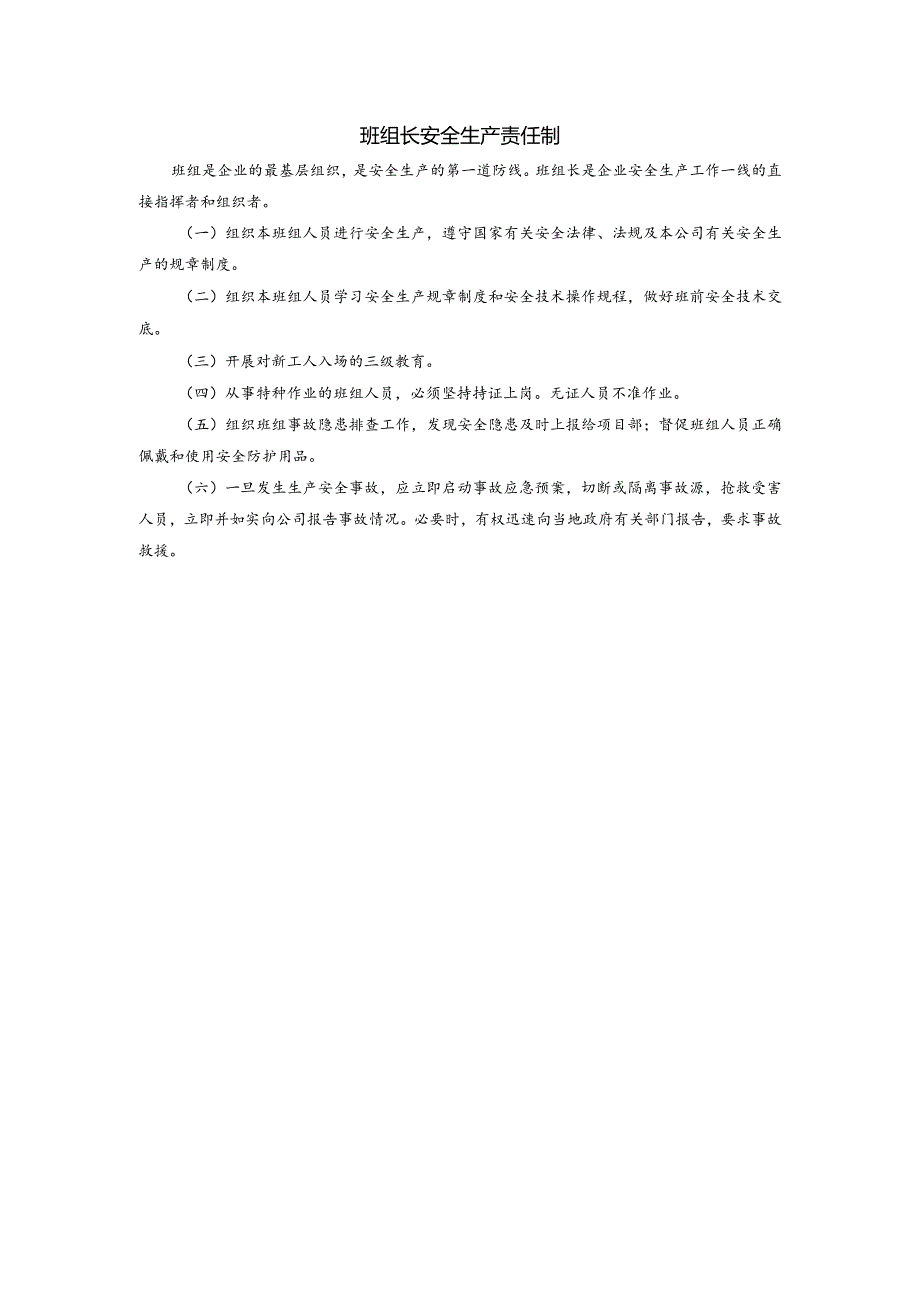 班组长安全生产责任制.docx_第1页