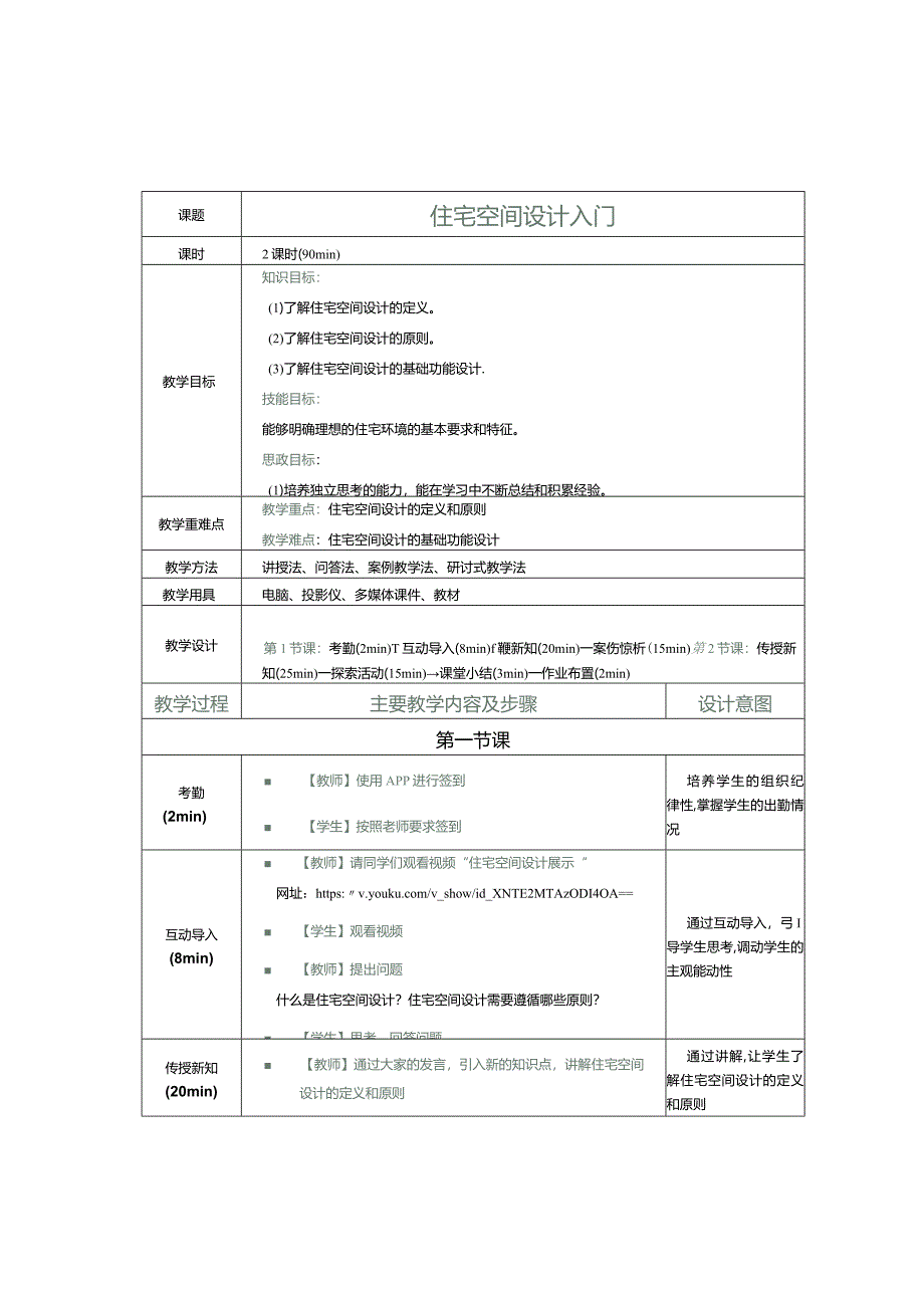 《住宅空间设计》教案第2课住宅空间设计入门.docx_第1页