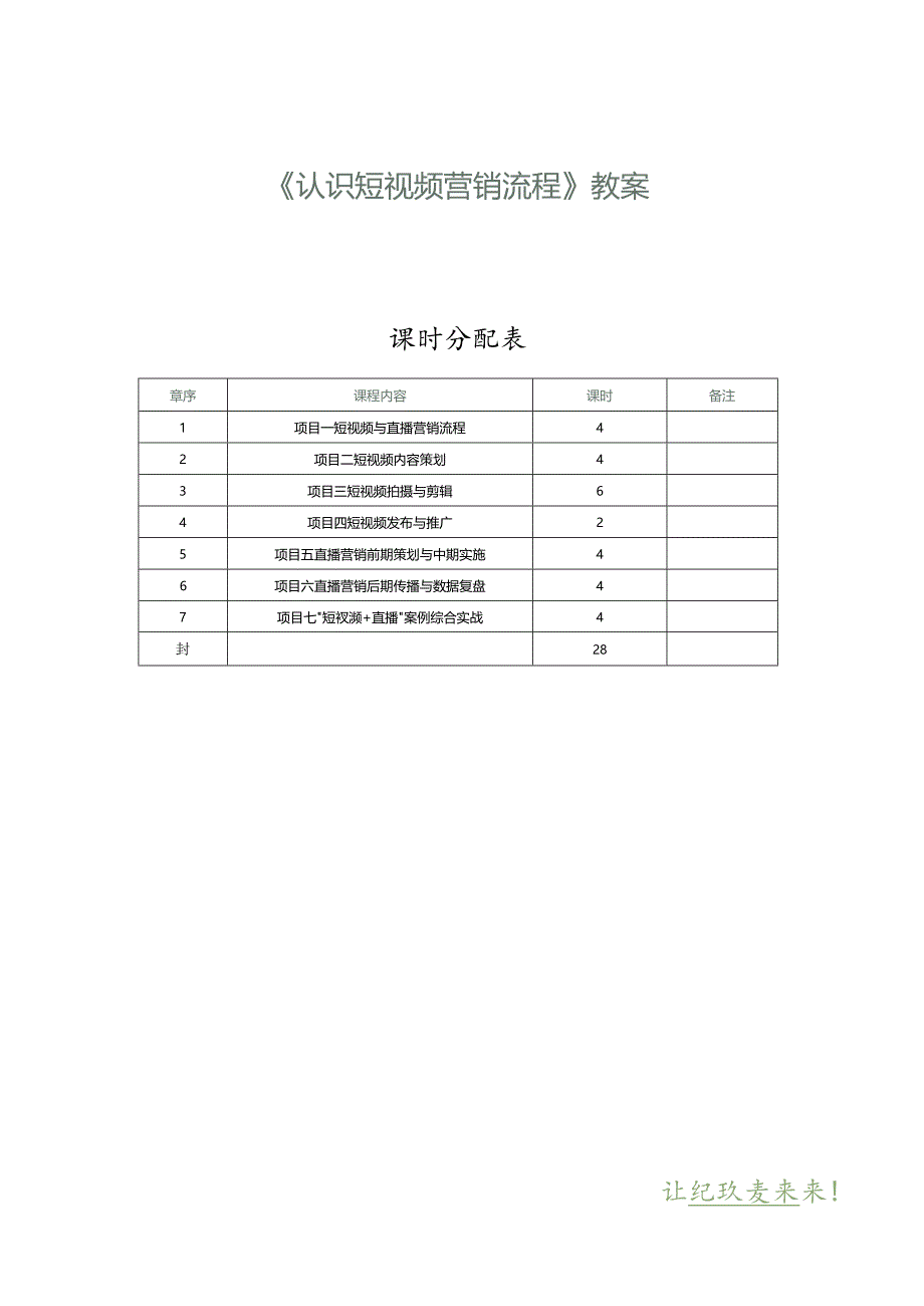 《短视频与直播营销》教案第1课认识短视频营销流程.docx_第1页