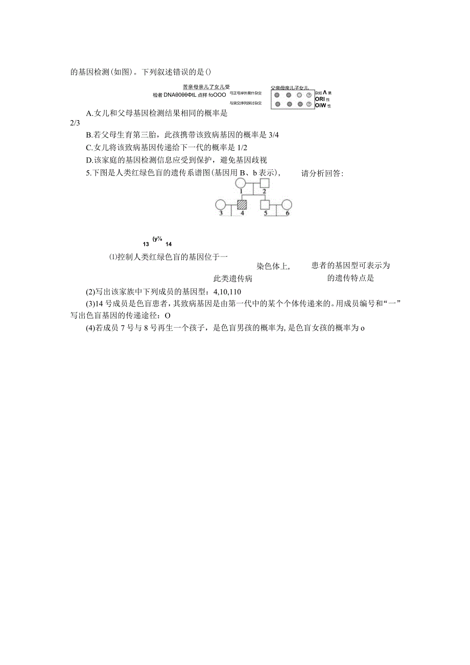 专练50人类遗传病图像分析与概率计算.docx_第2页