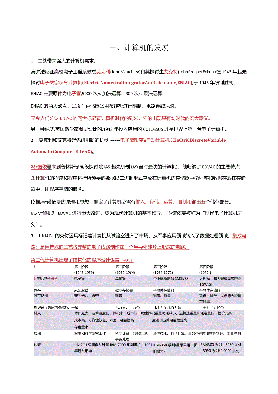 2024计算机二级考试选择题知识点总结.docx_第1页