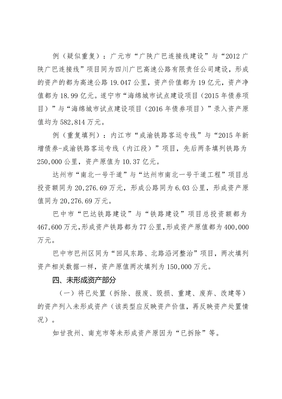 地方政府性债务投资项目资产审核需地方财政进一步核实的问题（第1批）.docx_第3页