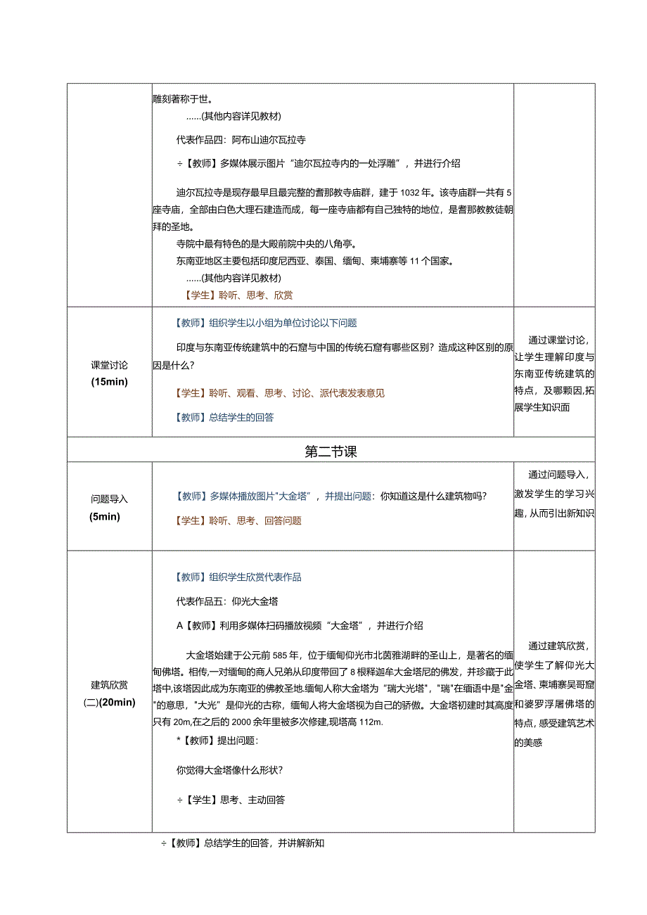 《建筑艺术赏析》教案第13课印度与东南亚的古代建筑特色.docx_第3页