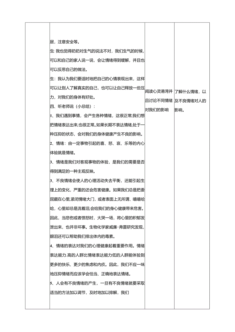 【北师大版】《心理健康》六年级上册3正确表达情绪教学设计.docx_第2页