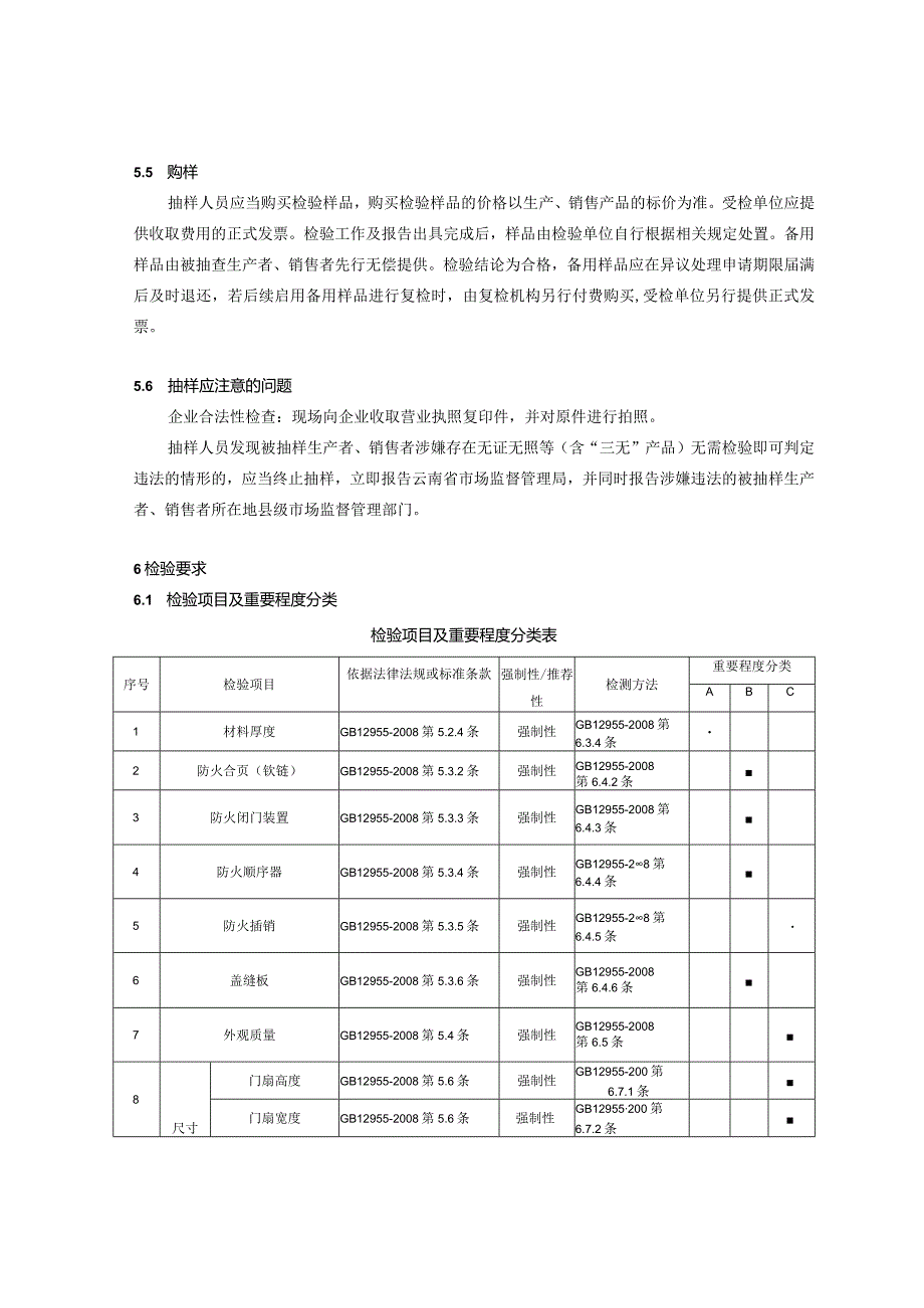 7.2024年云南省防火门产品质量监督抽查实施细则.docx_第3页