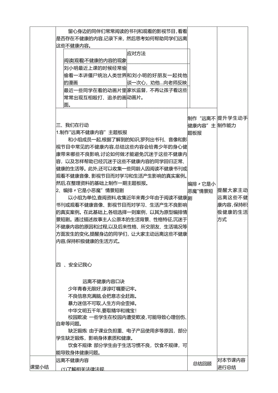 【沪黔版】六年级第二期第4课《远离不健康内容》教案.docx_第3页