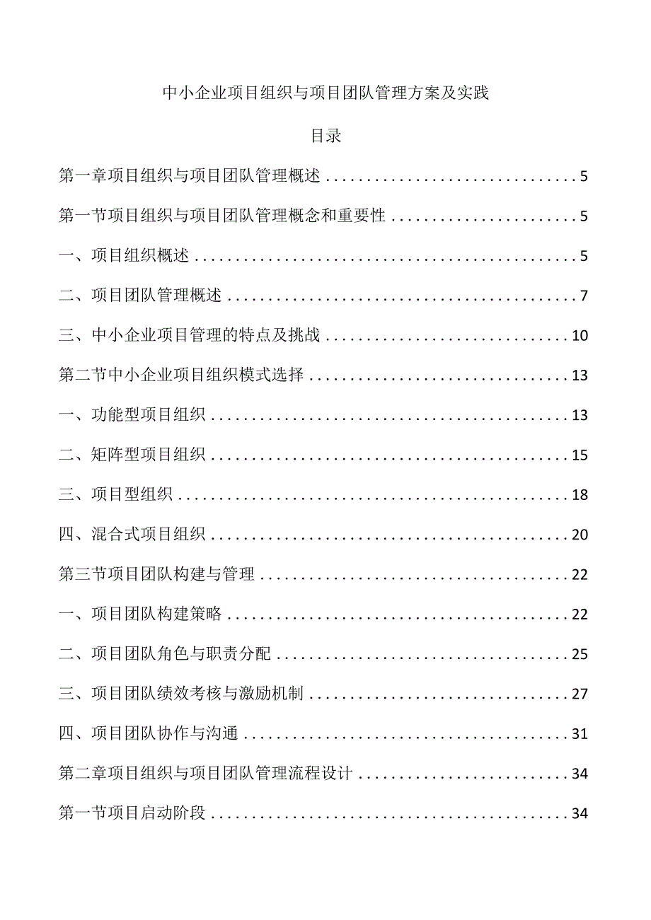 中小企业项目组织与项目团队管理方案及实践.docx_第1页