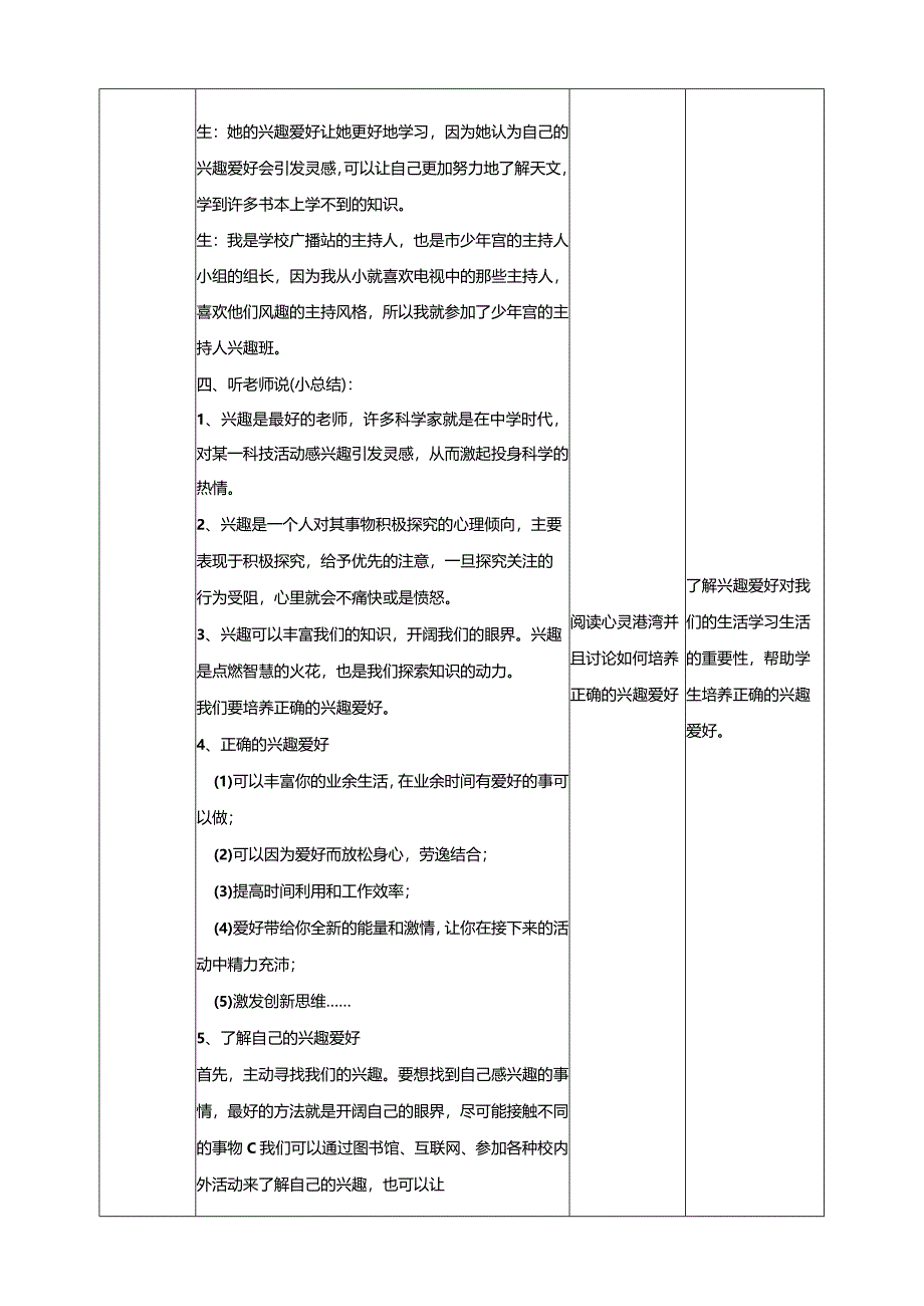 【北师大版】《心理健康》六年级上册1我的兴趣爱好教学设计.docx_第2页