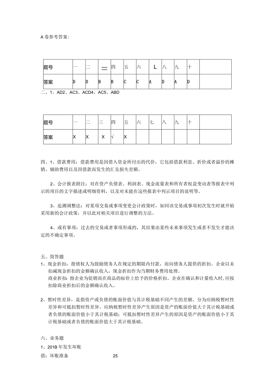 中级会计课件2011A卷答案.docx_第1页