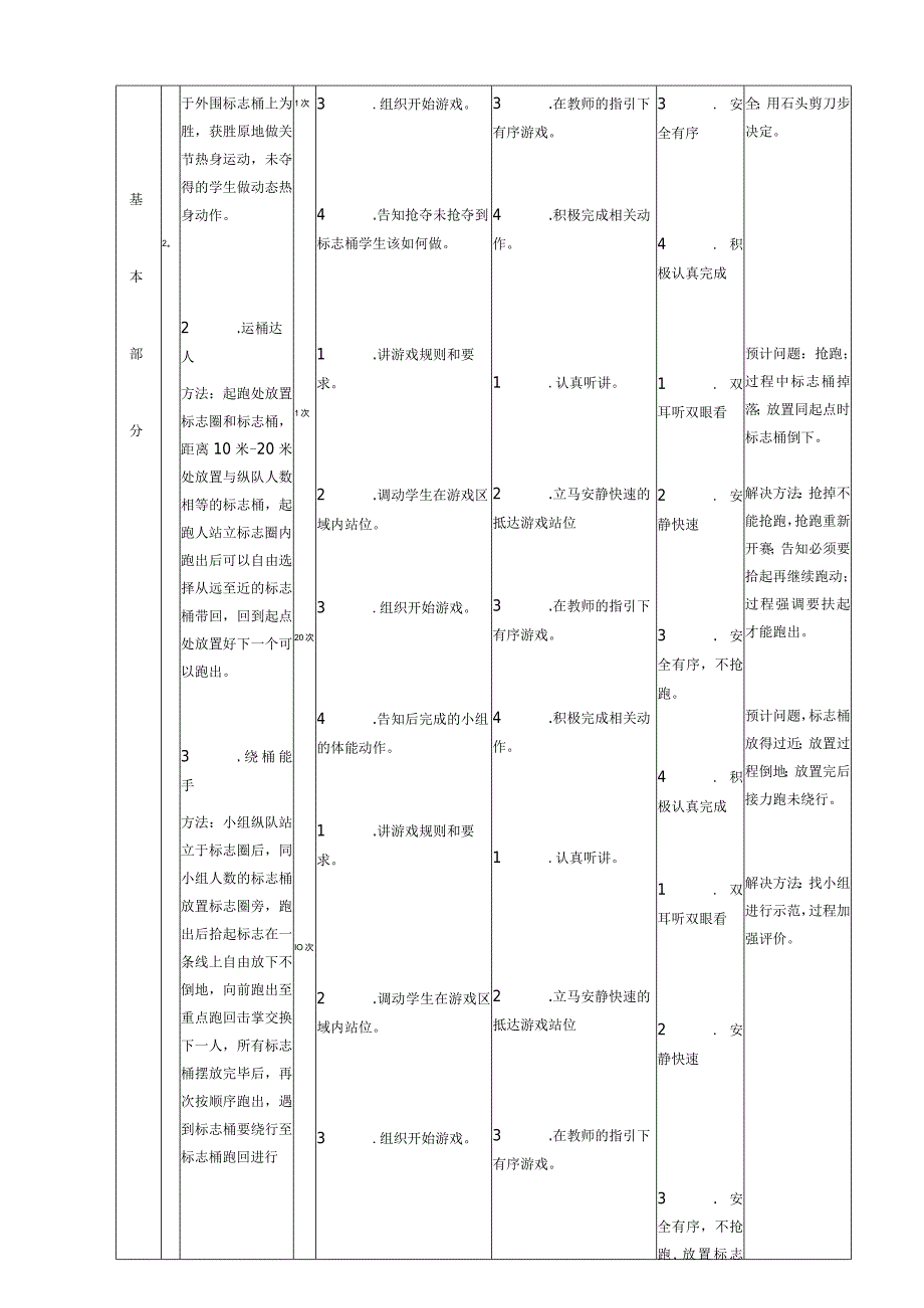 移动性技能—《跑与游戏—敏捷跑游戏》（教案）.docx_第2页