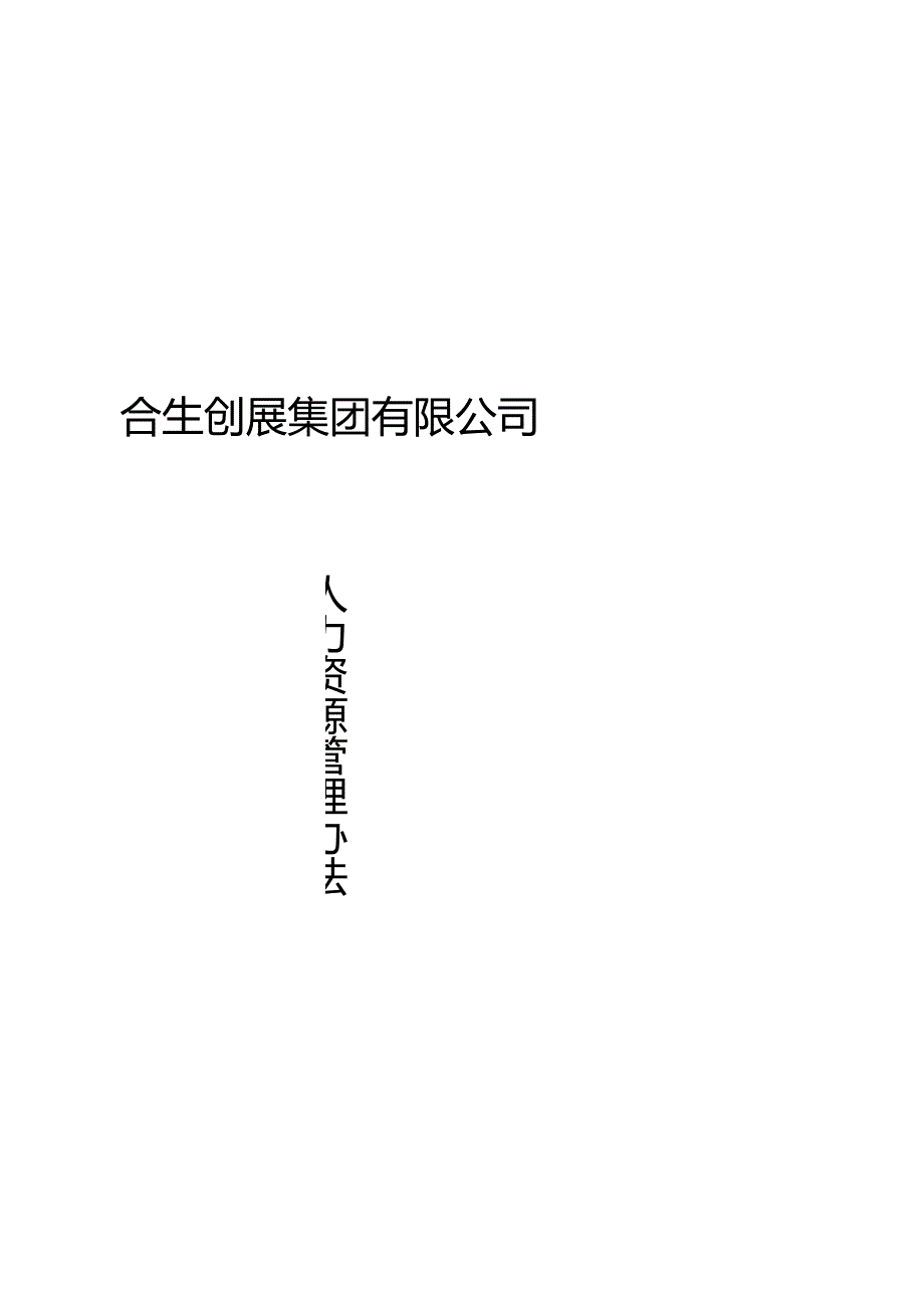 XX集团人力资源管理办法.docx_第1页