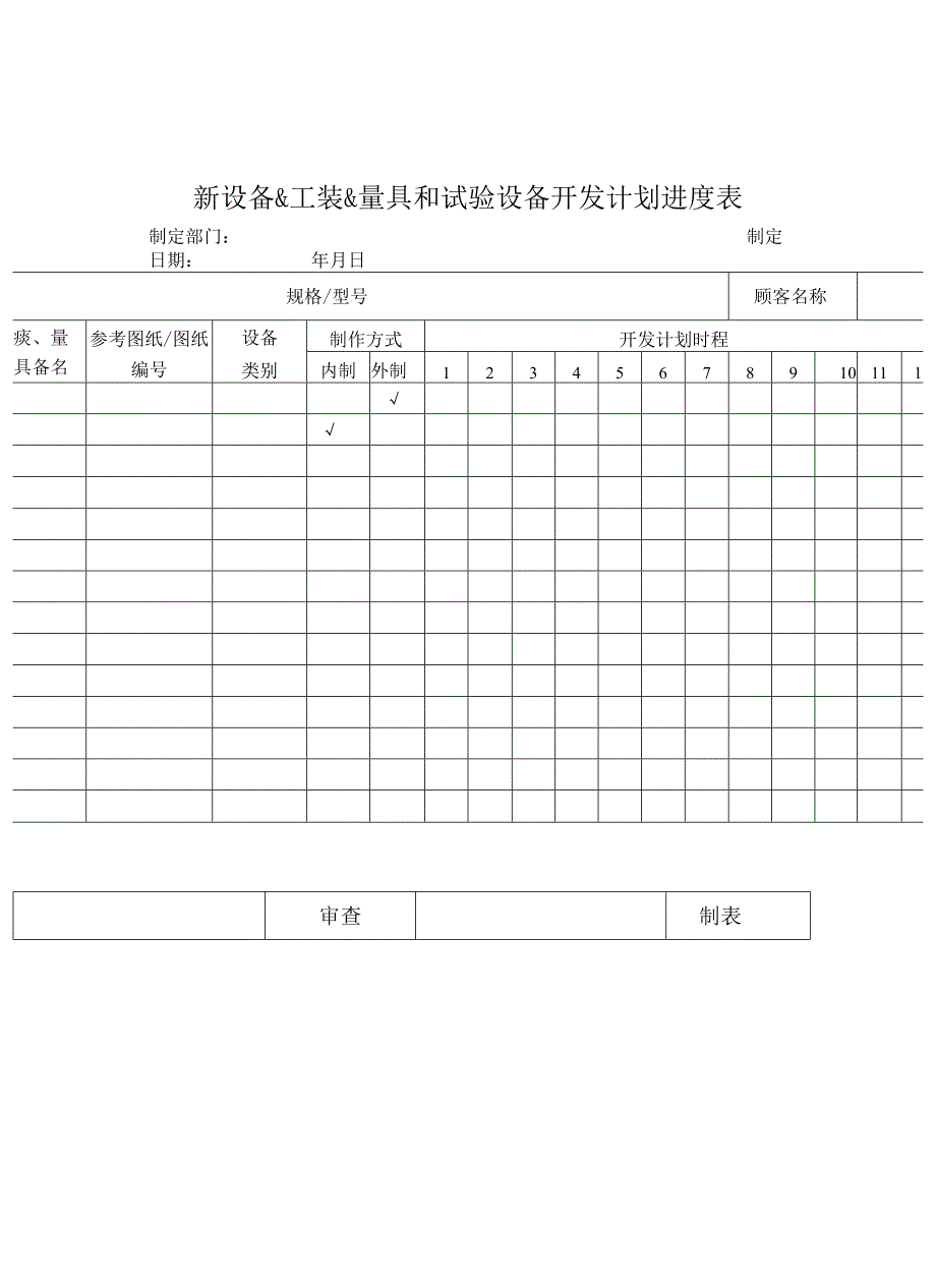 新设备&工装&量具和试验设备开发计划进度表.docx_第1页