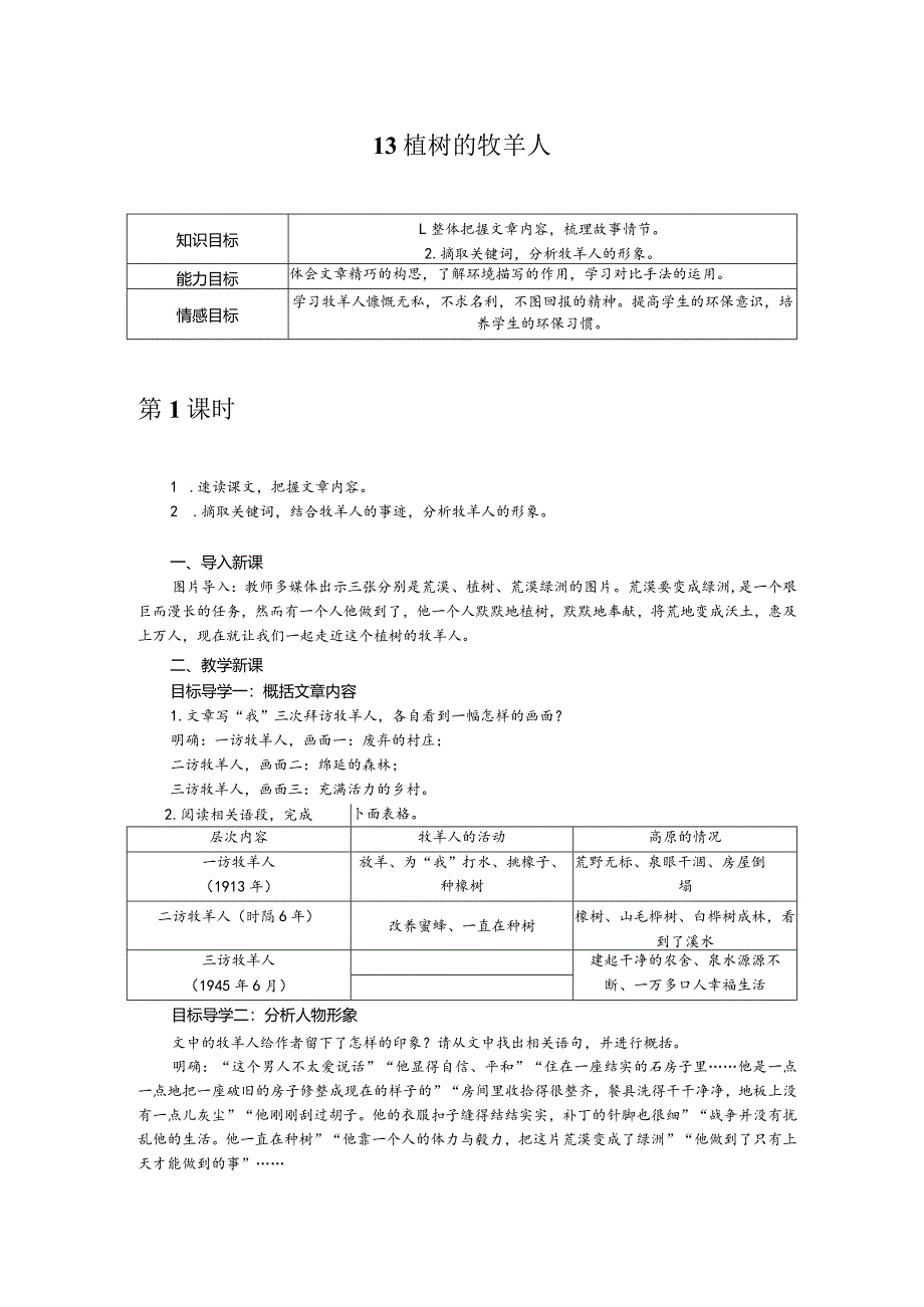 13植树的牧羊人.docx_第1页