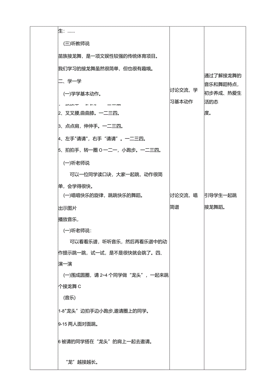 【人教版】《综合学习与实践》第2册第6课接龙舞教学设计.docx_第2页