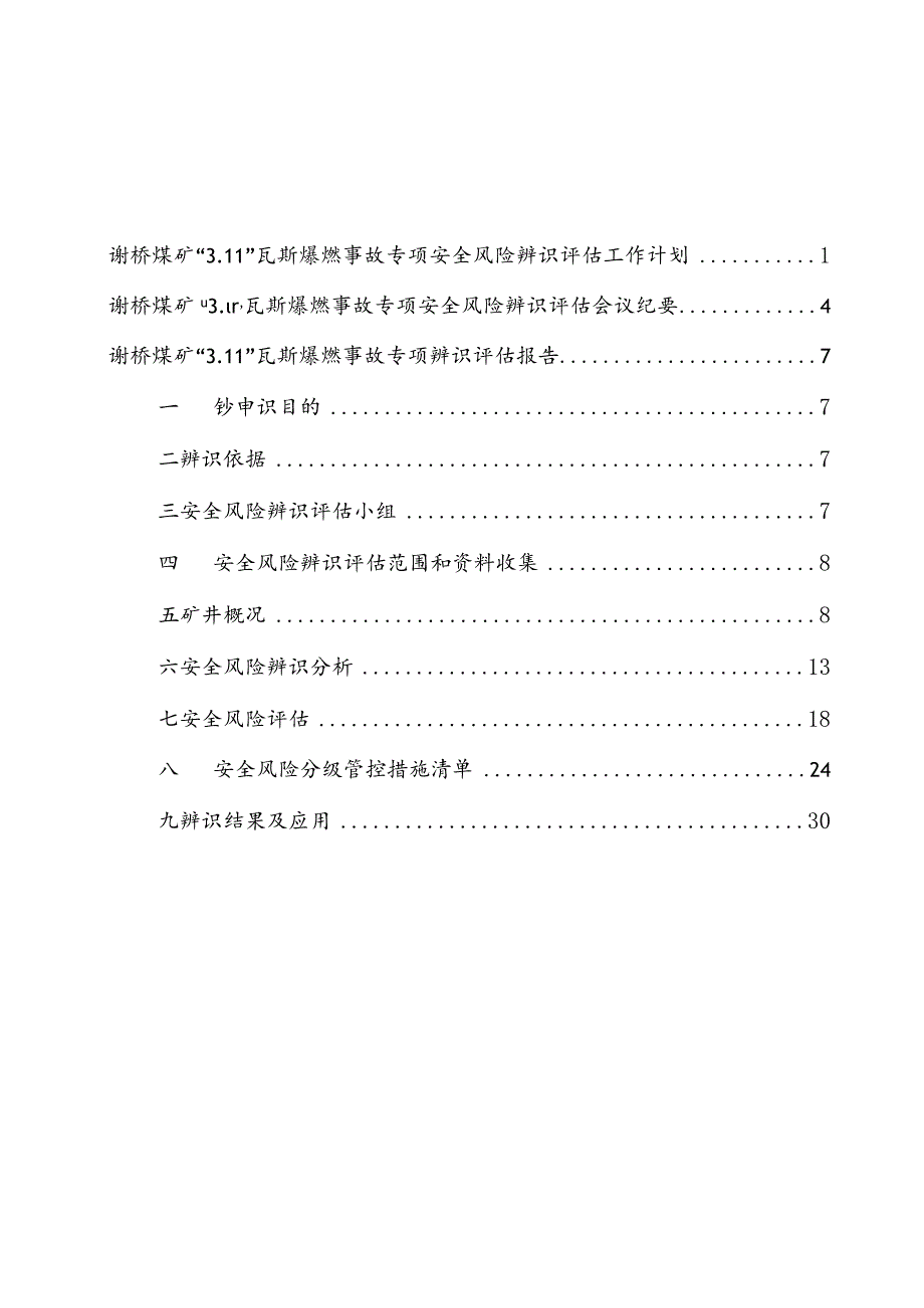 安徽淮南矿业谢桥煤矿瓦斯爆炸较大事故专项安全风险辨识评估报告.docx_第3页