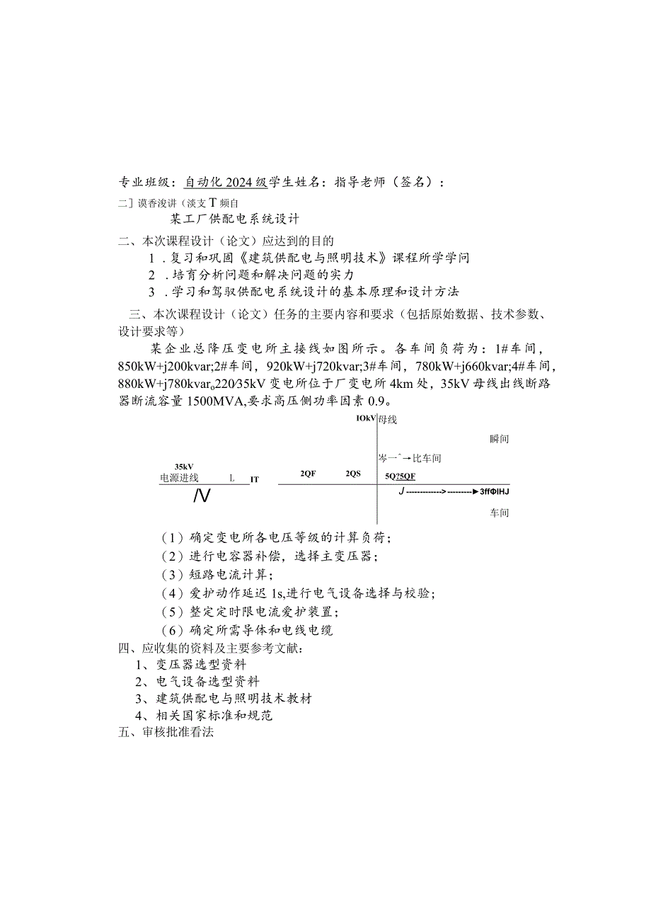 2024级建筑供配电与照明技术课程设计任务书.docx_第1页