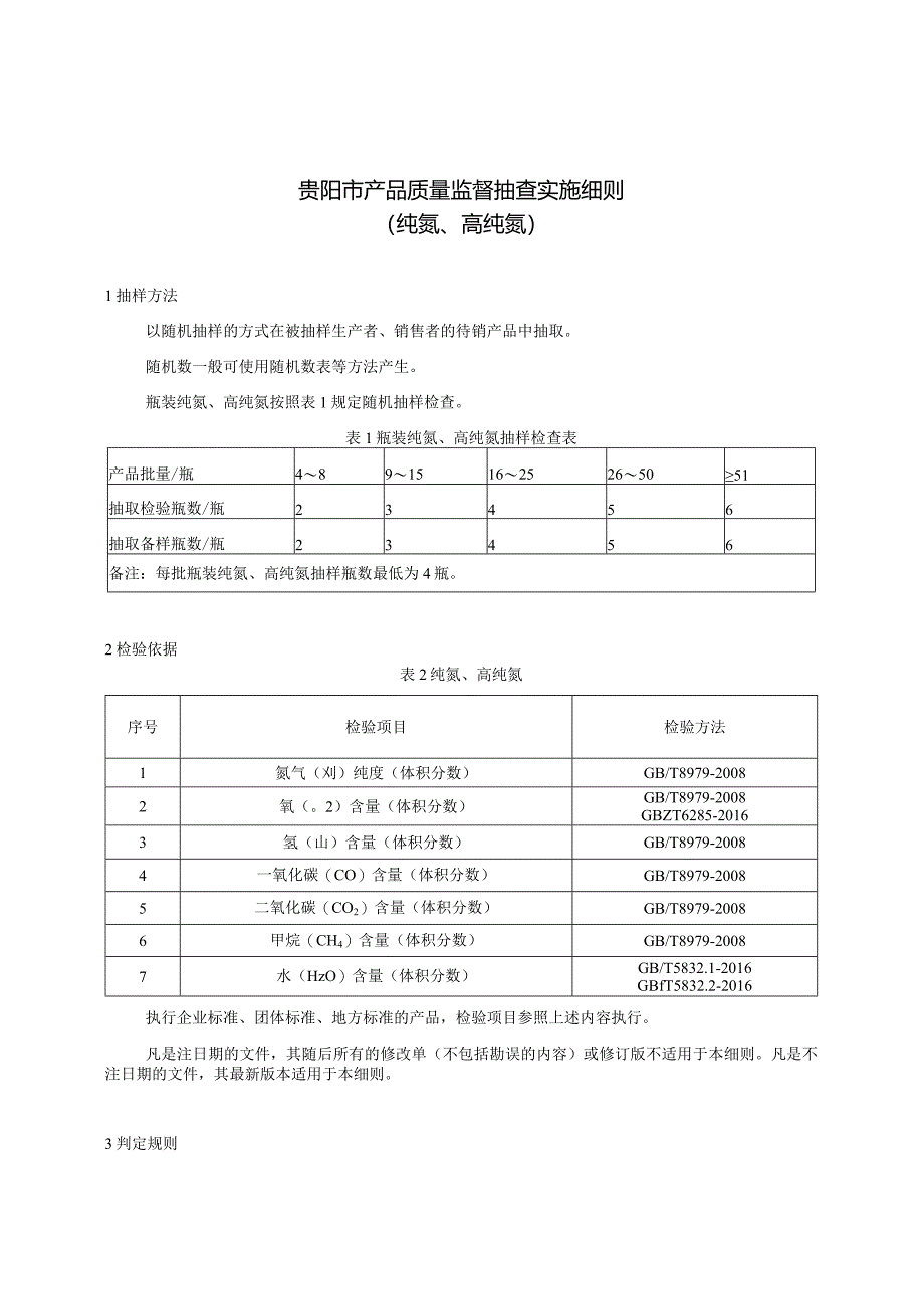 42.贵阳市产品质量监督抽查实施细则（纯氮、高纯氮）.docx_第1页