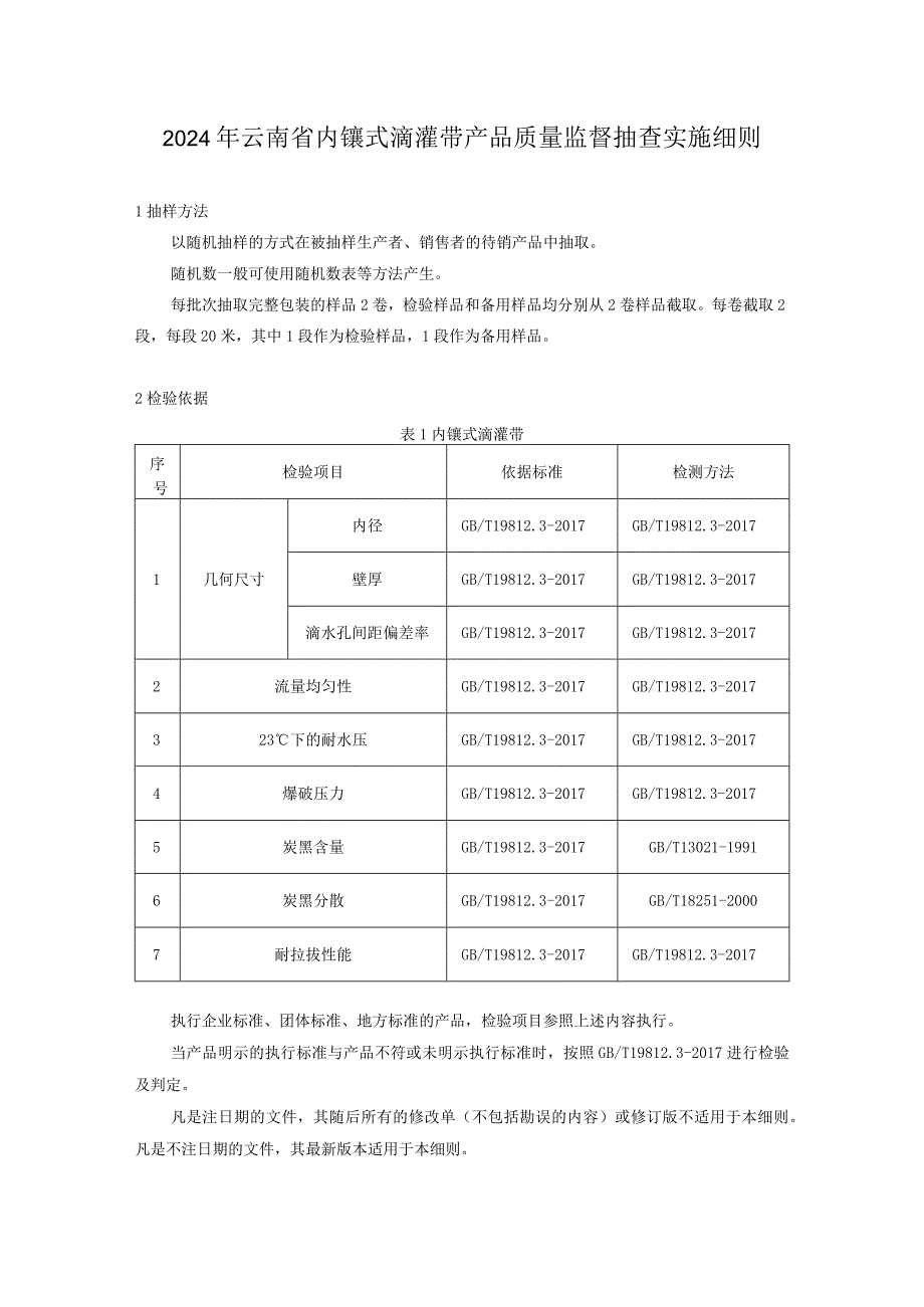 13.2024年云南省内镶式滴灌带产品质量监督抽查实施细则.docx_第1页