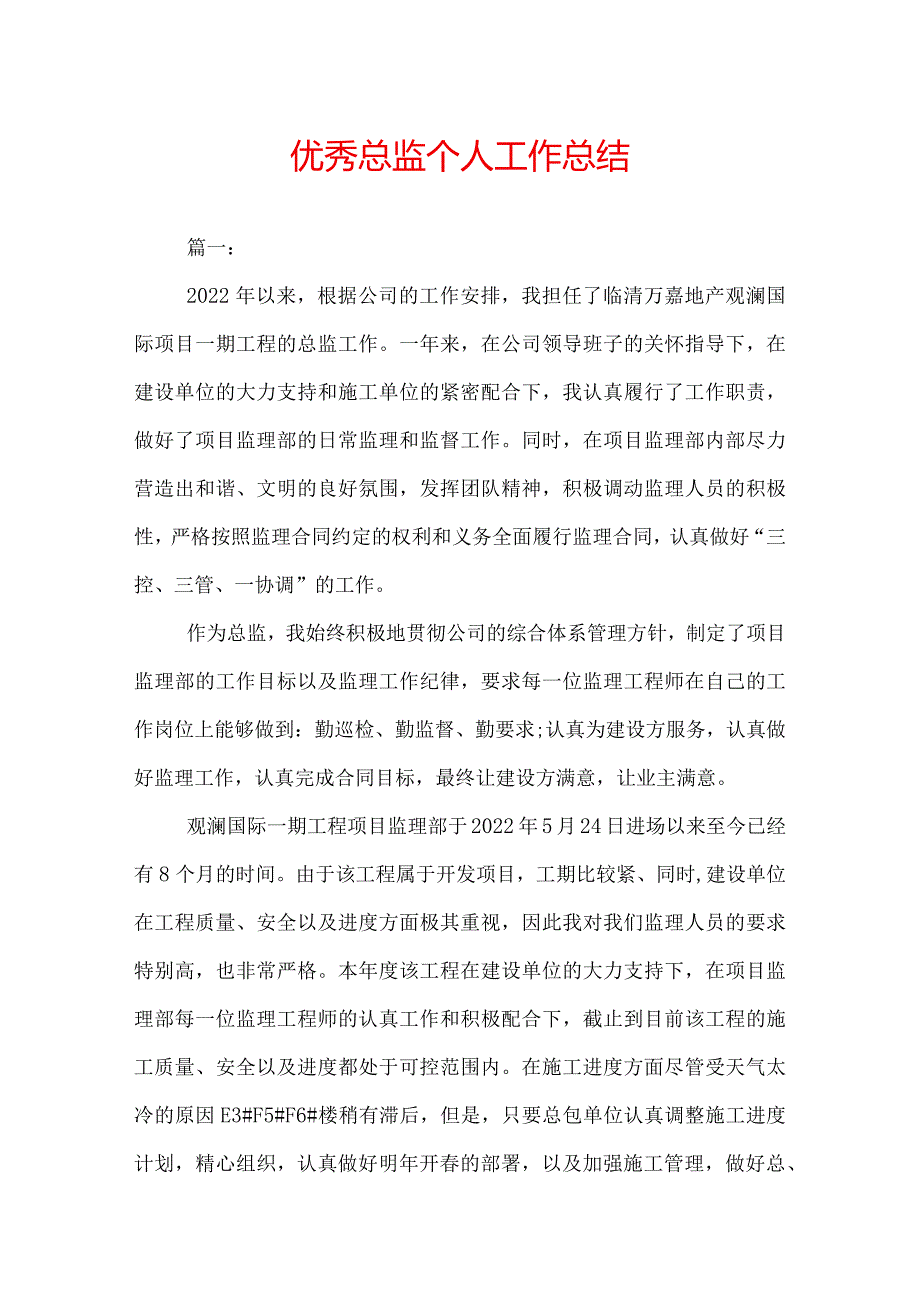 优秀总监个人工作总结.docx_第1页