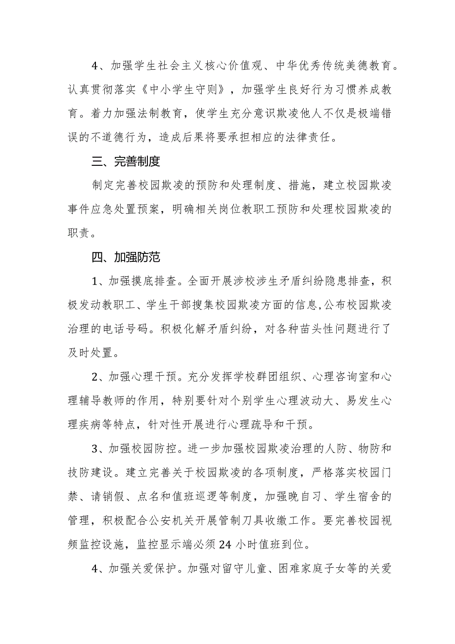 2024年预防校园欺凌专项治理工作自查报告十六篇.docx_第2页