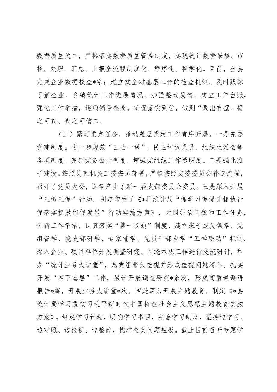 （2篇）党建引领统计工作高质量发展报告统计系统2024年重点工作计划.docx_第3页