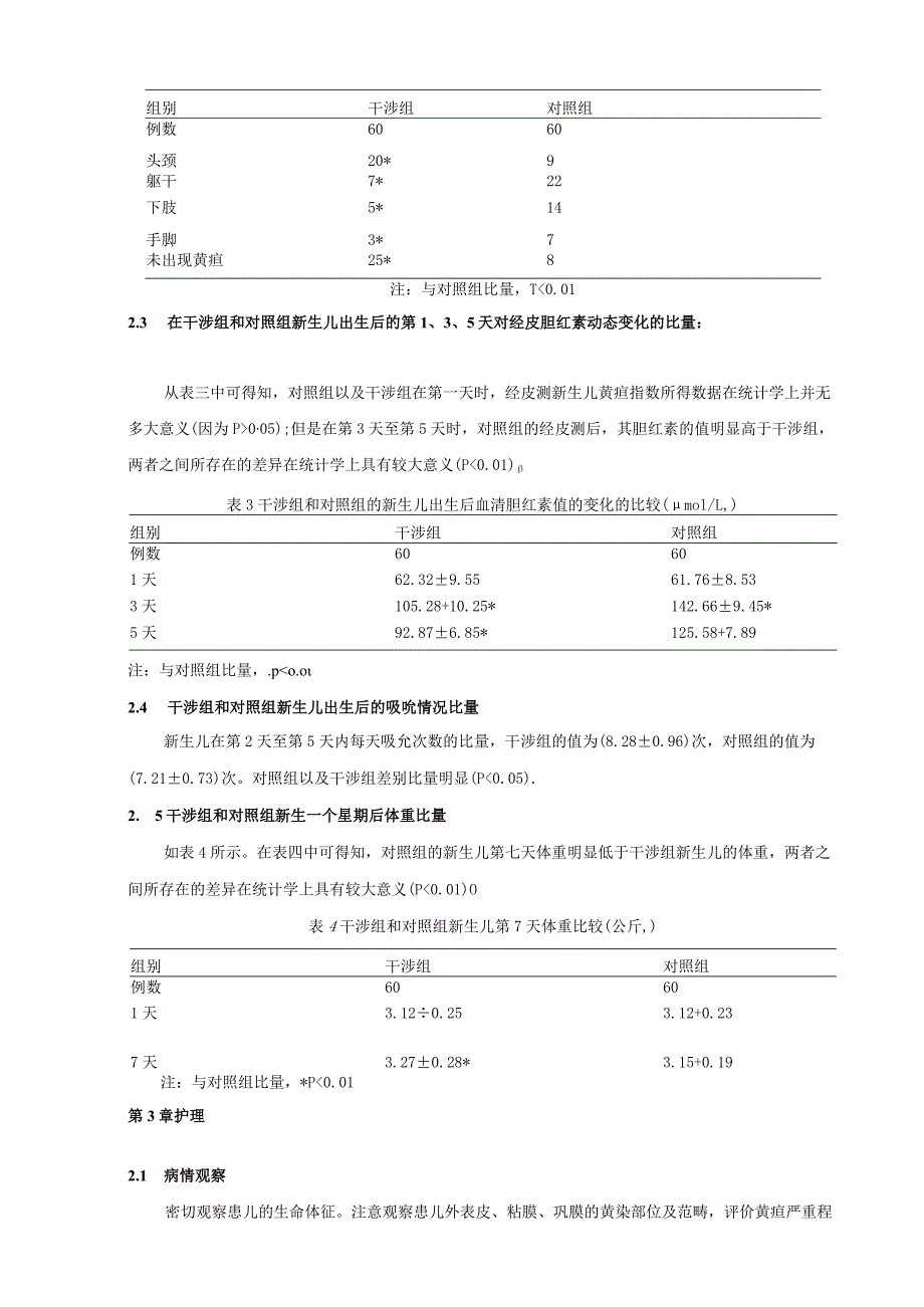 护理干涉对新生儿黄疸的影响分析研究高级护理专业.docx_第3页