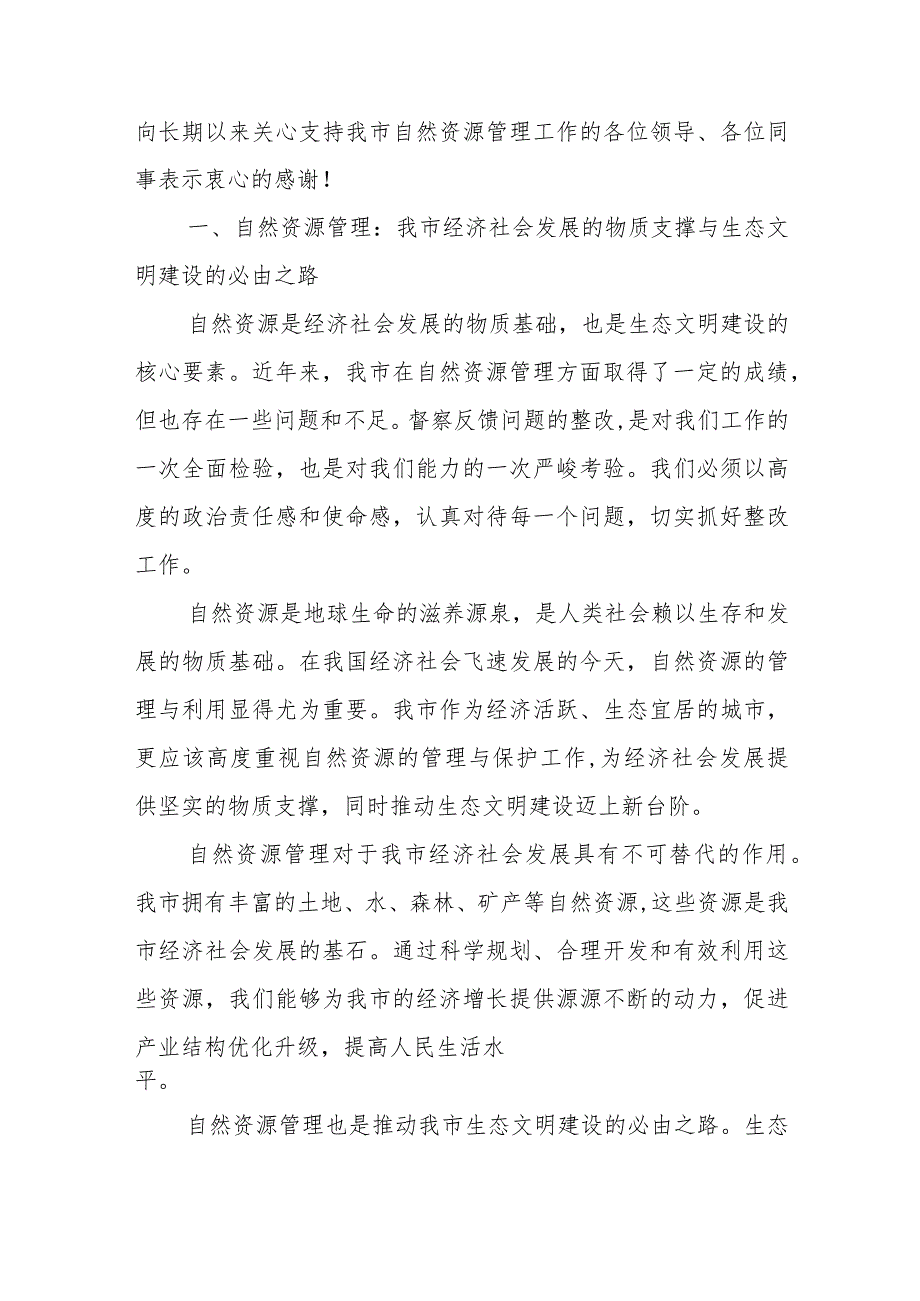 某副市长在全市自然资源督察反馈问题整改工作推进会上的讲话和在全市自然资源和规划系统重点工作推进会上的发言.docx_第2页